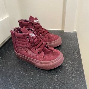 Vans Toddler Sk8-hi zip in maroon